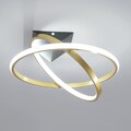 LED Deckenleuchte Deckenlampe Wohnzimmer Flur Eingang Schlafzimmerlampe Gold 36W