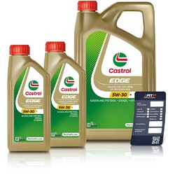 2x 1 L + 5 L = 7 LITER CASTROL EDGE 5W-30 M MOTOR-ÖL MOTOREN-ÖL### INKL. ÖLWECHSEL-ANHÄNGER ###