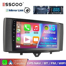 9" Android 13 Carplay Für Smart Fortwo 451 11-2015 Autoradio 1+32G GPS Wifi RDS
