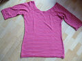 T-Shirt Gr.40 rot pink gestreift Viskose Baumwolle