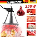 Wärmelampe für Tieraufzucht Mit 250W Infrarotlampe & Schutzkorb Wärmestrahler