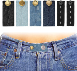 Hosenbunderweiterung 6 Stück verstellbar elastisch Knopfverlängerung für