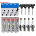 4x DELPHI Zündspule +4x NGK Zündkerze Laser Iridium passend für BMW 3er E90