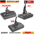 für Dyson V6 / V7 / V8 Fluffy Akku 21.6V 5000mAh SV03 DC62 DC61 DC59 DC58 Vakuum