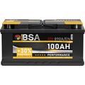 BSA Autobatterie 12V 100Ah Starterbatterie ersetzt 85Ah 88Ah 90Ah 92Ah 95Ah