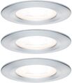 Paulmann EBL Set Nova rd starr LED IP44 3-stepdim 3x6,5W 230V GU10 51mm Alu ged/