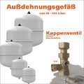 Reflex Ausdehnungsgefäß  MAG N 12/18/25/35/50/80/100/140 Liter mit Kappenventil 