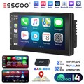 Doppel 2 DIN 2+32G Android 14 Autoradio Carplay 7 Zoll GPS NAVI RDS BT WIFI DAB+