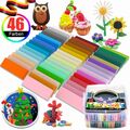 Polymer Clay - 46 Farben Polymer Ton Set Nontoxic Oven Bake mit Modeling Tools