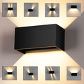 12W Wandlampe Cube Würfel LED Wand Leuchte Lampe Up Down außen/innen wasserdicht