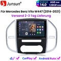 DAB+ 128G Carplay Für Benz Vito W447 Android14 Autoradio GPS Navi BT 4G WIFI SWC