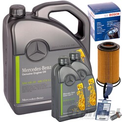 BOSCH ÖLFILTER 1457437001+ORIGINAL 5W30 ÖL für C E KLASSE W 202 203 204 210 211