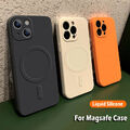 MagSafe hülle für iPhone 15 14 13 Pro Max 12 11 XR XS Case Handy Tasche Silikon