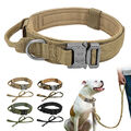 Militär Taktische Nylon Hundehalsband+Hundeleine mit Griff für Mittelgroße Hunde