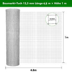 Maschendraht Gitter Draht Wühlmausgitter Verzinkt Volierendraht Drahtzaun 5-25m