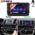 4+64GB Android 15 Carplay Für VW T6 Transporter Multivan Autoradio Navi + Kamera