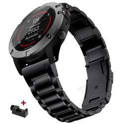Titan Metall Armband Für Garmin Fenix 7 7X 6 6X 5 5X Plus 3HR Epix Pro 965 955
