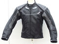 Motorradlederjacke Sport-Touring schwarz / grau Jacke aus Leder Schutzpolster