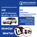 Für VW Golf VII Fliessheck Typ 5G1 08.2012-03.2021 AHK abn. +7pol sp. E-Satz