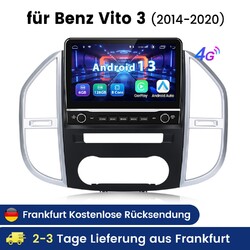 Autoradio Für Benz Vito W447 Carplay Android 13 GPS Nav BT WIFI 4G SWC FM 6+128G