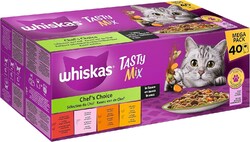 WHISKAS 1+ Katzenfutter nass - ab 1 Jahr - 40x85g Portionsbeutel -