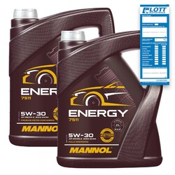 2x 5L Mannol Energy 5W-30 Motoröl VW 502.00 505.00 MB 229.3 ACEA A3 B3