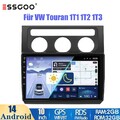 4-Kern 32GB Android14 Carplay Autoradio Für VW Touran 1T1 1T2 1T3 2003-2010 GPS