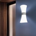 Wandleuchte Wandlampe Außenleuchte Hauswand IP44 Up & Down Edelstahl E27 H 35cm