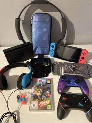 Nintendo Switch V2 HAC-001(01) Blau Rot Mit Ring Fit Little Friends 2 Controller