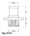 BorgWarner (Wahler) (3174.89D) Thermostat Kühlmittel für RENAULT