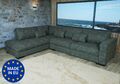 B-Ware Ecksofa MCW-J58, Sofa + Ottomane links, Made in EU, Kunstleder grau