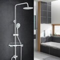 Duschsystem ohne Armatur Edelstahl Duschset mit Regendusche und Handbrause Chrom
