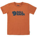 Fjällräven Kids Logo Kinder-T-Shirt kurzarm Freizeitshirt Baumwolle Braun NEU