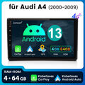 4+64GB Für Audi A4 8E 8H B6 B7 2000-2009 Android 13.0 Autoradio Carplay GPS NAVI