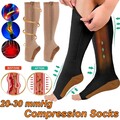 Kompressionsstrümpfe Stützstrümpfe Kniesocken Mit Reißverschluss Thrombose Sport