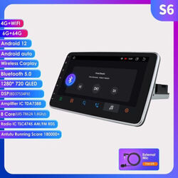 1DIN 10.1" Android 12 Autoradio mit Apple Carplay GPS DSP WIFI 4G LTE 6+64GB DAB