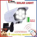 1/5Stück Solarleuchte Solarlampe mit Bewegungsmelder 77 LED Außen Straßenlaterne