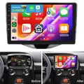 Carplay Android 15 Autoradio GPS Navi Für Toyota Aygo II Citroen C1 Peugeot 108