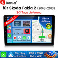 Android 13 Autoradio Apple Carplay GPS Navi DSP DAB+ für Skoda Fabia 2 2007-2013