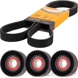 CONTI KEILRIPPENRIEMEN SPANNROLLEN passend für MERCEDES A+B-KLASSE W169-W245 CDIconti 5PK1745 + 3x Rollen / NUR für Diesel mit Klima