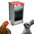 Hühner Futterautomat mit Deckel Metall Futter Spender Napf Trog Hasen Silo 1 Kg