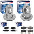 BOSCH BREMSSCHEIBEN + BELÄGE VORNE+HINTEN passend für JEEP CHEROKEE KL 2013-2023