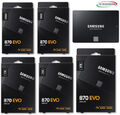 Interne SSD Festplatte Samsung 870 EVO 250GB 500GB 1TB 2TB 4TB 2.5 Zoll SATA 3D