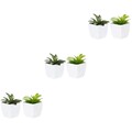  3 Count Kleine Künstliche Pflanzen Artificial Falsche Fake Sukkulent