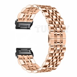 Quick Fit Metall Edelstahl Armband für Garmin Fenix 3HR 5 5X 6 6X 7X 7 Pro Solar