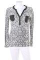 ARQUEONAUTAS Longsleeve-Shirt Paisley Print M schwarz-weiß