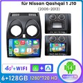 Android 14 Autoradio GPS Navi DSP DAB+ Für Nissan Qashqai 1 J10 2006-2013 6+128G