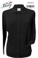 Damen Cardigan Jacke Mit Kragen Und Taschen 50% Wolle Made In Italy DESIDERI ORO