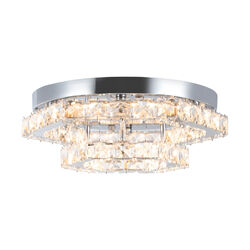 Deckenlampe LED Kristall Deckenleuchte Glas Lampe Kronleuchter Fernbedienung