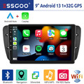 9" Für Seat Ibiza IV 6J 2009-2013 32GB Android 13 Carplay Autoradio GPS Navi RDS